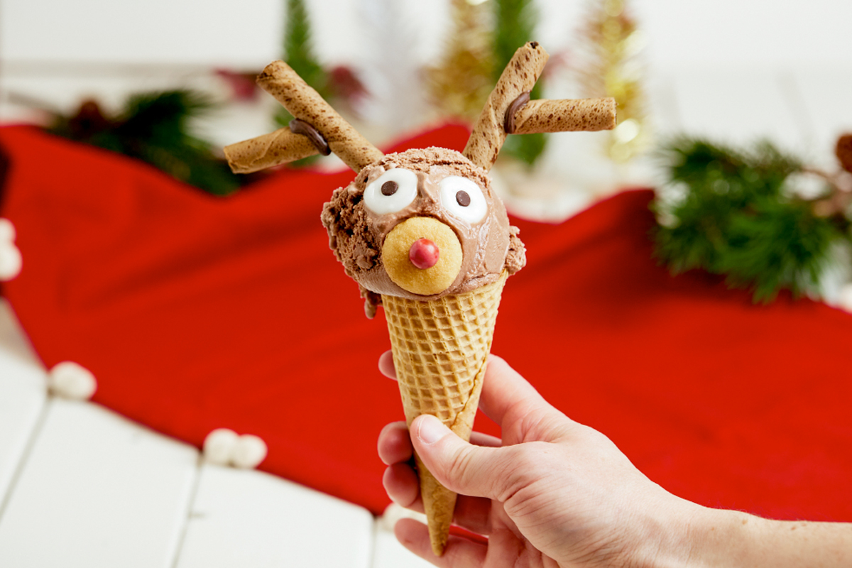 Kerst toetjes maken met schepijs