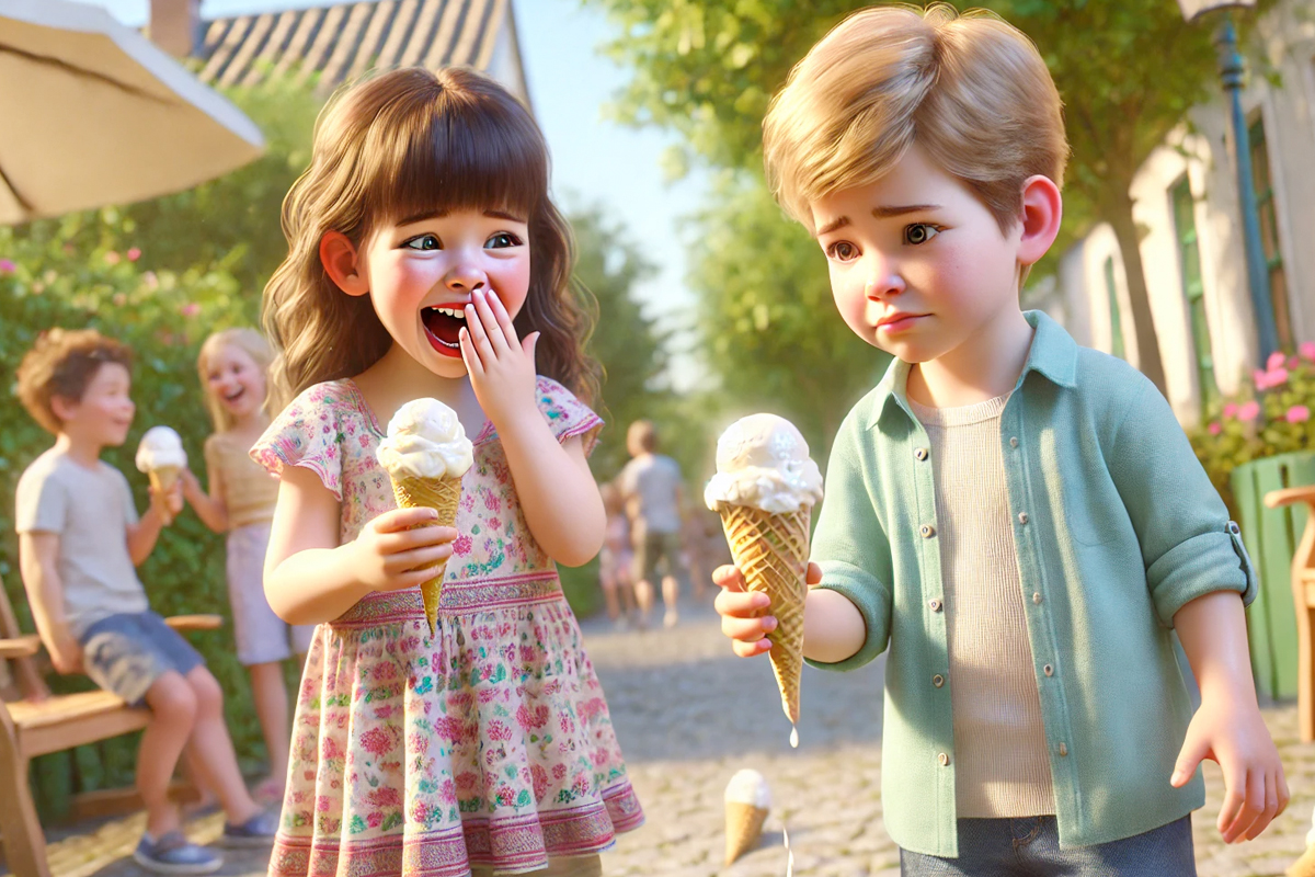 Kinderpret met ijsjes
