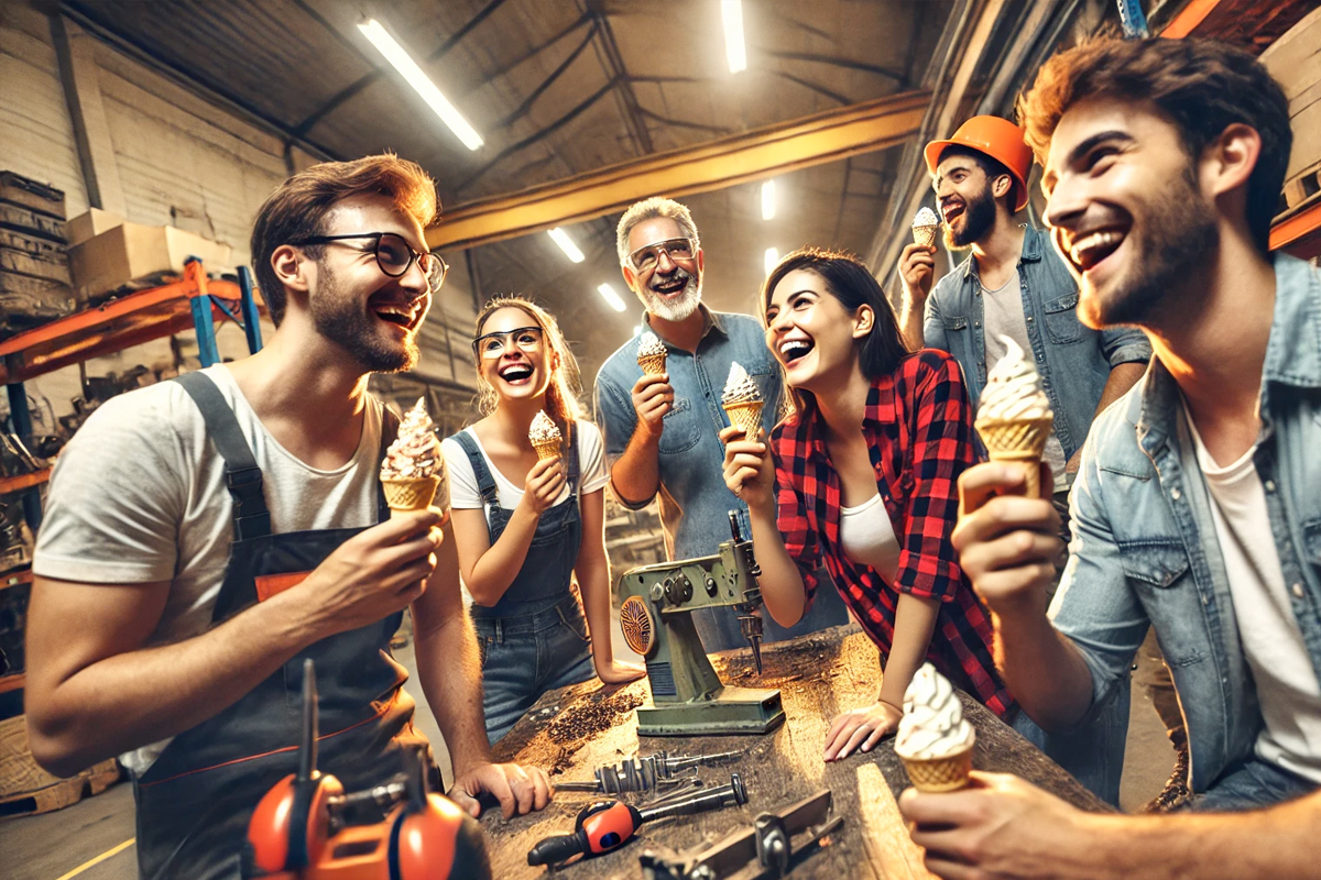 traktatie werk grote groep